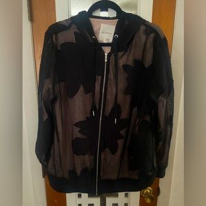 Avec Le Filles Mesh Hooded Jacket with Lining